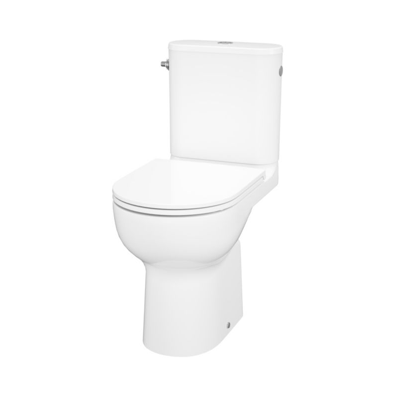 Kompakt Toilet Cavally Hvid Høj Model Keramisk 36x65 cm