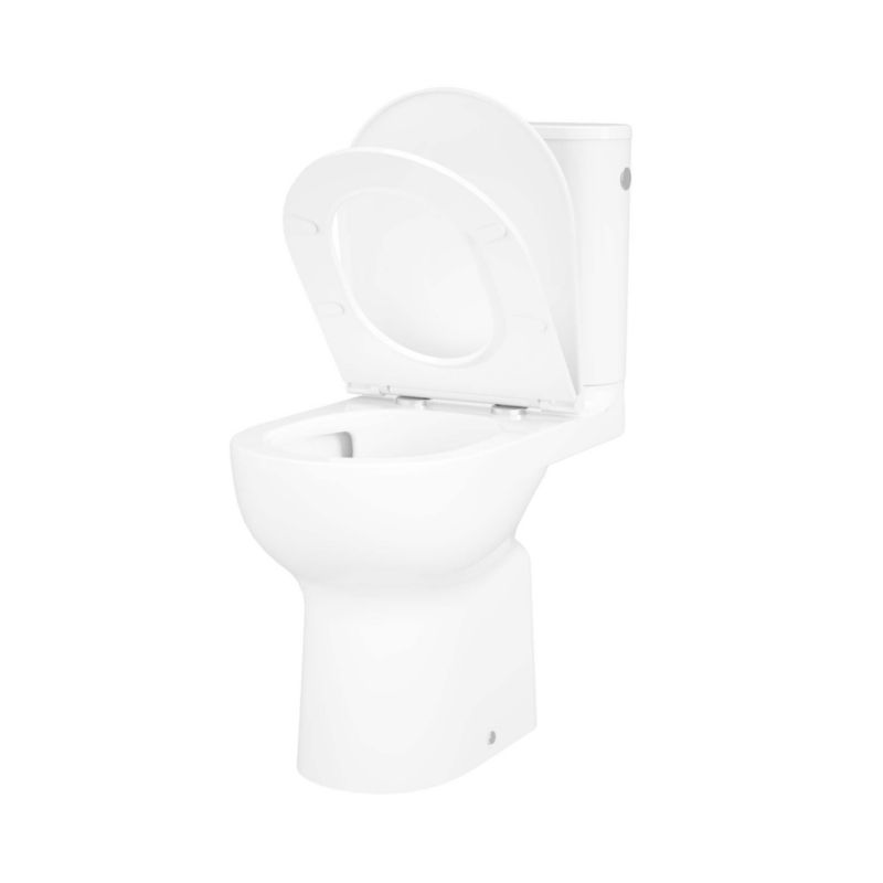 Kompakt Toilet Cavally Hvid Høj Model Keramisk 36x65 cm