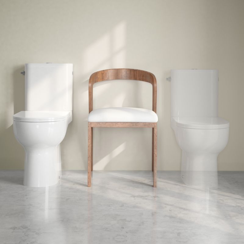 Kompakt Toilet Cavally Hvid Høj Model Keramisk 36x65 cm
