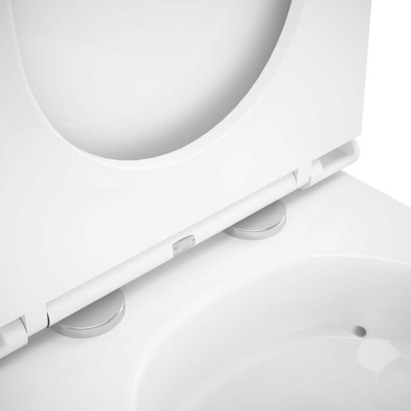 Kompakt Toilet Cavally Hvid Høj Model Keramisk 36x65 cm