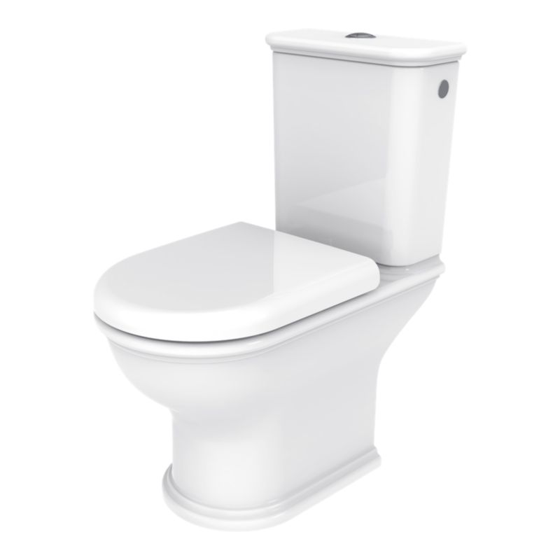 Kompakt Toilet Endell Wirowy 65x37,5x80,6 cm Hvid med Blødtlukkende Sæde