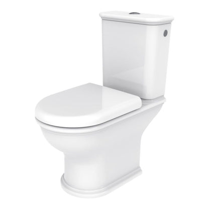 Kompakt Toilet Endell Wirowy 65x37,5x80,6 cm Hvid med Blødtlukkende Sæde