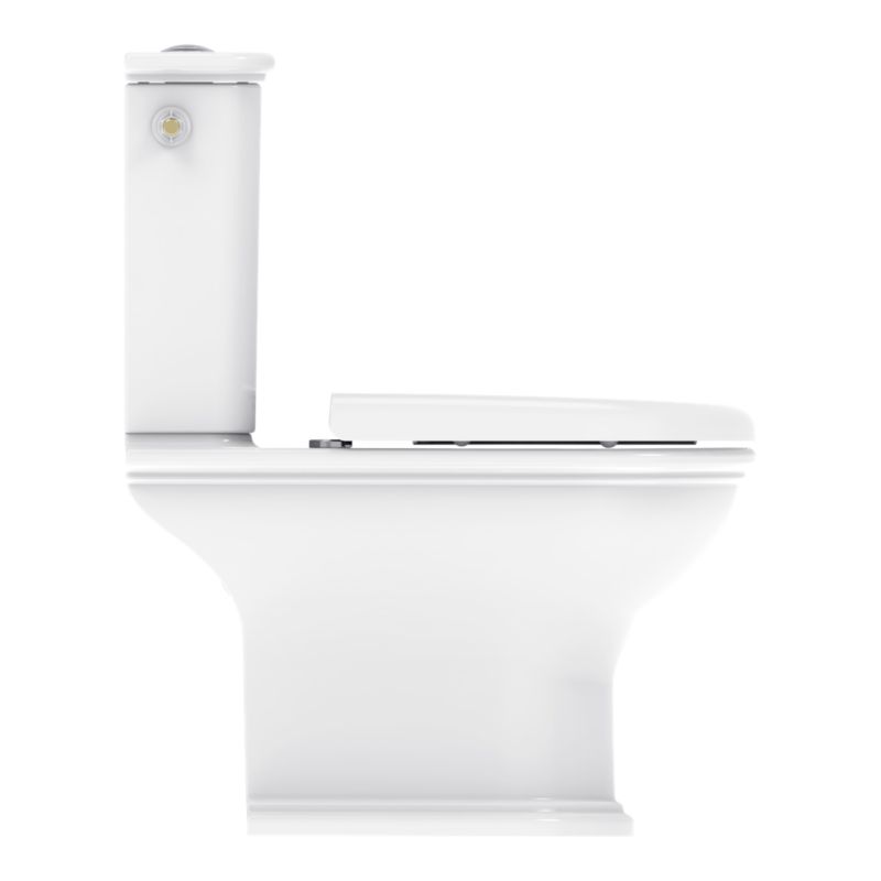 Kompakt Toilet Endell Wirowy 65x37,5x80,6 cm Hvid med Blødtlukkende Sæde