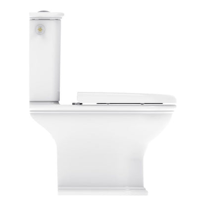 Kompakt Toilet Endell Wirowy 65x37,5x80,6 cm Hvid med Blødtlukkende Sæde