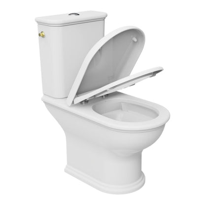Kompakt Toilet Endell Wirowy 65x37,5x80,6 cm Hvid med Blødtlukkende Sæde