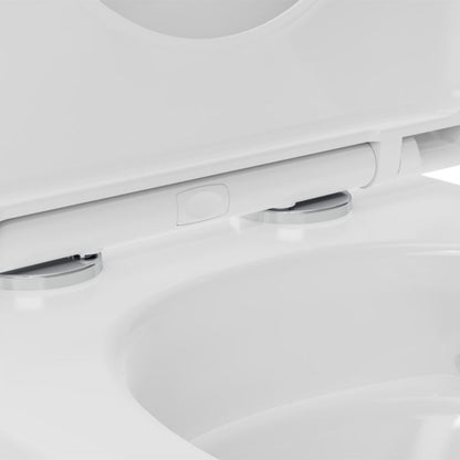 Kompakt Toilet Endell Wirowy 65x37,5x80,6 cm Hvid med Blødtlukkende Sæde