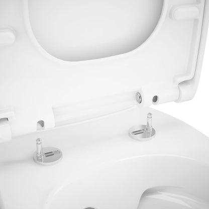 Kompakt toilet Kamori uden forkant med duroplastsæde lodret udløb hvid