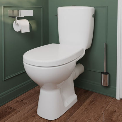 Kompakt Toilet Kamori Uden Kant 36x66,5 cm Hvid med Duroplast Sæde