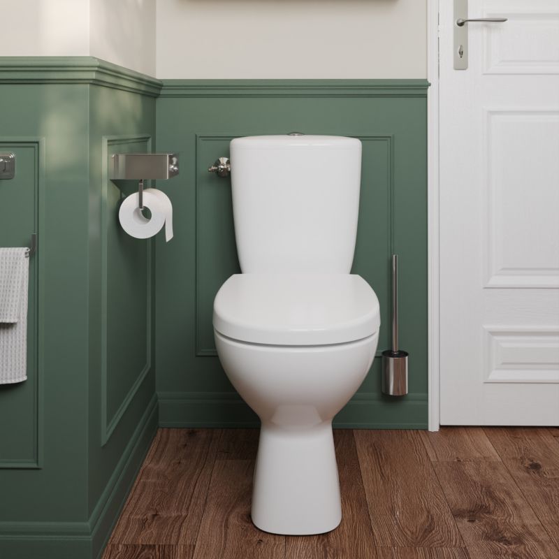Kompakt Toilet Kamori Uden Kant 36x66,5 cm Hvid med Duroplast Sæde