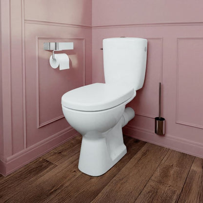 Kompakt Toilet Kamori Uden Kant 36x66,5 cm Hvid med Duroplast Sæde