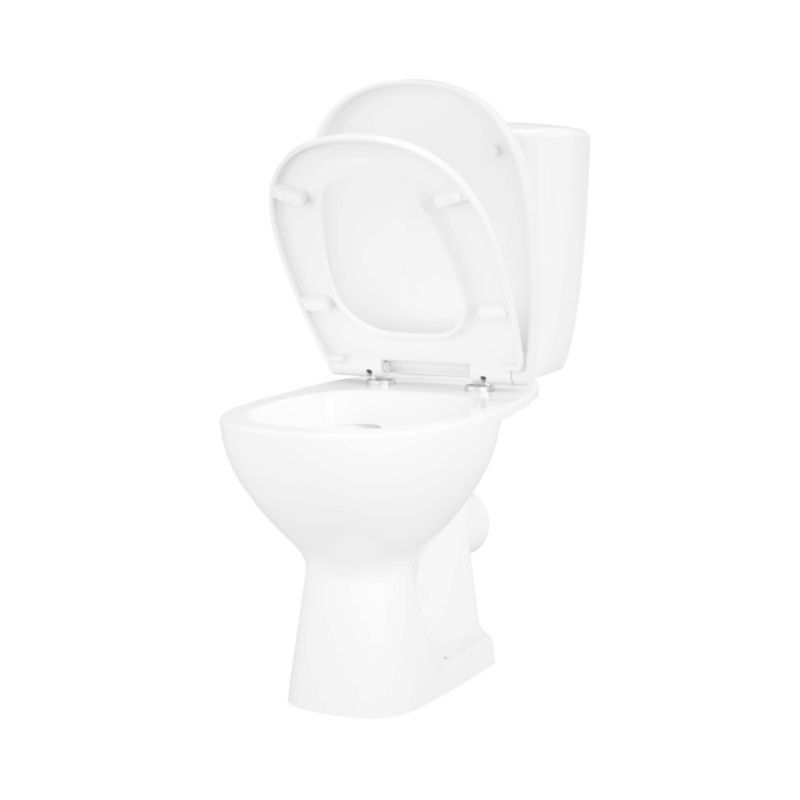 Kompakt Toilet Kamori Uden Kant 36x66,5 cm Hvid med Duroplast Sæde