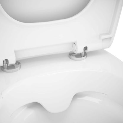 Kompakt Toilet Kamori Uden Kant 36x66,5 cm Hvid med Duroplast Sæde