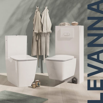 Kompakt Toilet Levanna Uden Kant Hvid 6L C10092814