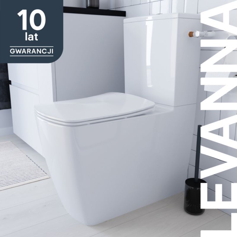 Kompakt Toilet Levanna Uden Kant Hvid 6L C10092814