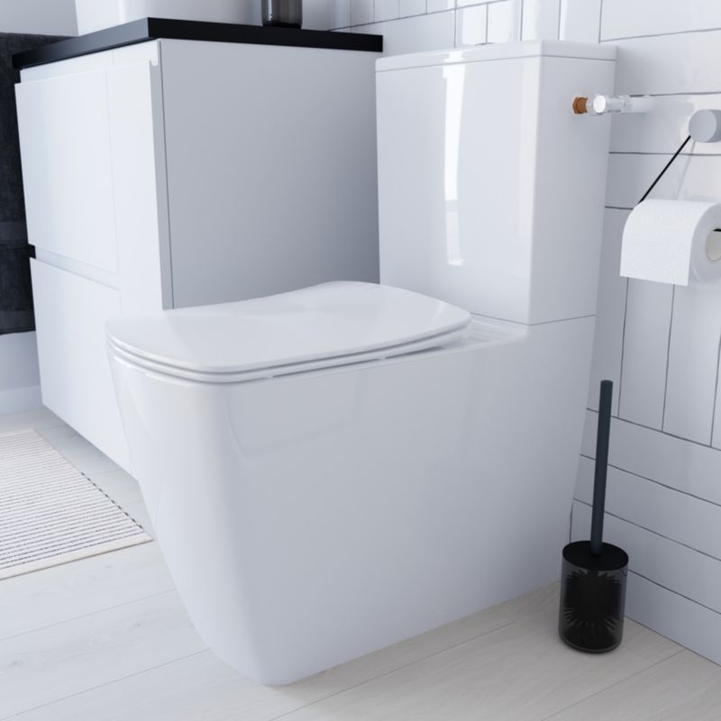 Kompakt Toilet Levanna Uden Kant Hvid 6L C10092814
