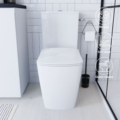 Kompakt WC GoodHome Levanna uden kant med langsomt sænkningsfunktion