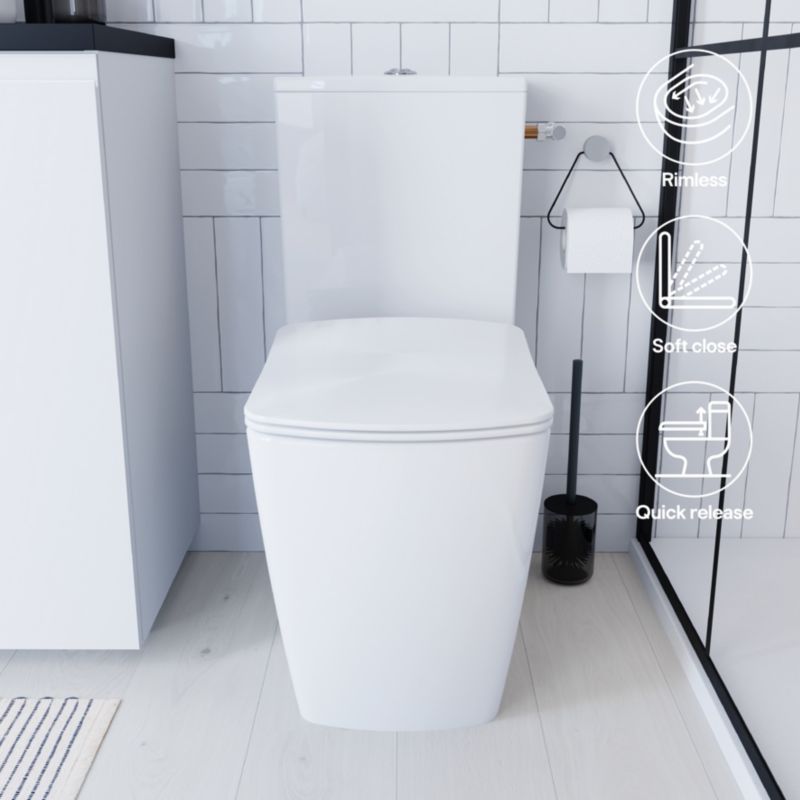 Kompakt Toilet Levanna Uden Kant Hvid 6L C10092814