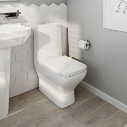 Kompakt WC GoodHome Teesta uden kant 3/6 l med sæde med soft-close