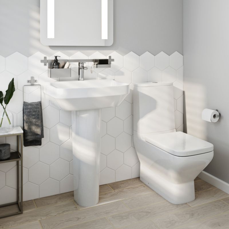 Kompakt WC GoodHome Teesta uden kant 3/6 l med sæde med soft-close