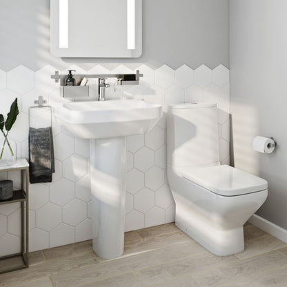 Kompakt WC GoodHome Teesta uden kant 3/6 l med sæde med soft-close