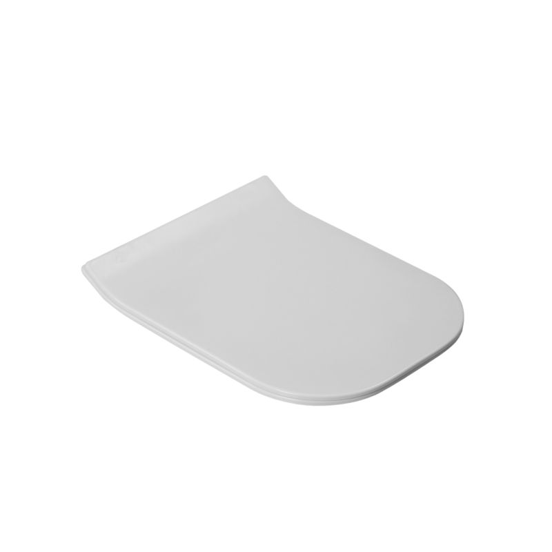 Kompakt Toilet Firkantet Uden Skyllekant Hvid Højglans 65x36 cm
