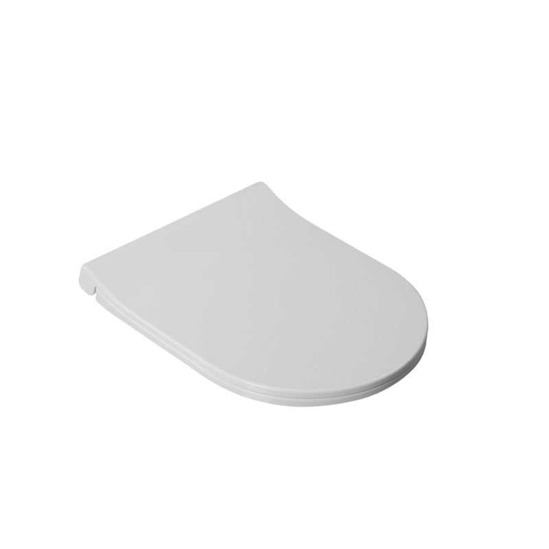 Kompakt Toilet Rundt Kantløst Hvidt 36x64 cm med Softclose Sæde