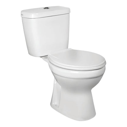 Kompakt Toilet C-clear med Sæde Lodret Afløb Hvid 64x39,5x75 cm