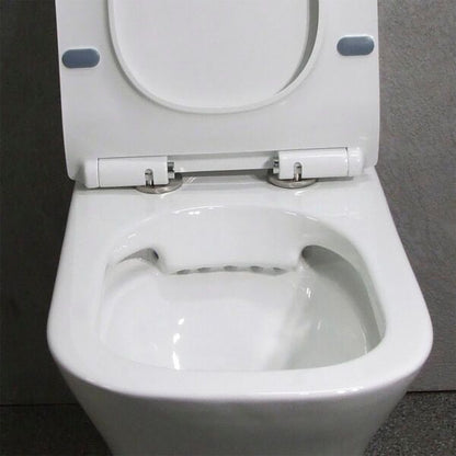 Kompakt Toilet Kerra Kamet med Duroplast Sæde Hvid Vandret Udløb