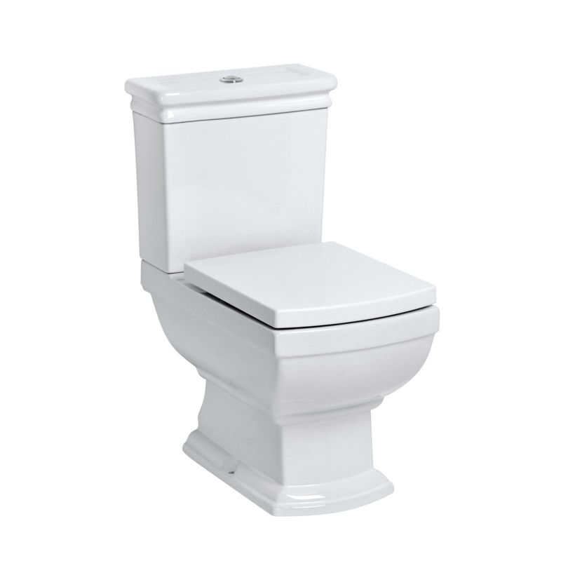 Kompakt Toilet Kerra Kleopatra 11 med Duroplast Sæde Vandret Udløb Hvid