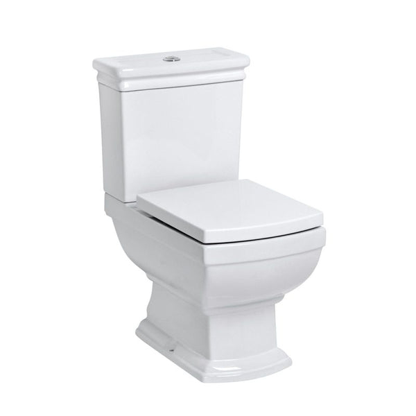 Kompakt Toilet Kerra Kleopatra 11 med Duroplast Sæde Vandret Udløb Hvid
