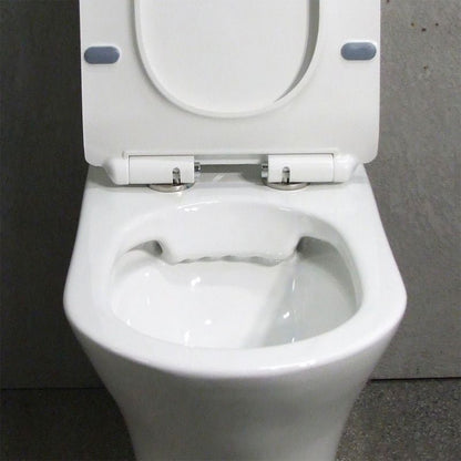 Kompakt Toilet Makalu 63x35x77 cm Hvid med Duroplast Sæde