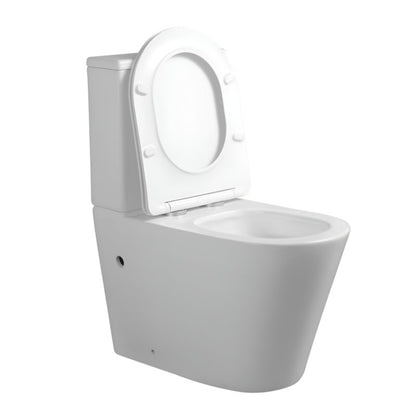 Kompakt Toilet med Virvelskyl og Lyddæmpet Sæde 66x36x80 cm Hvid