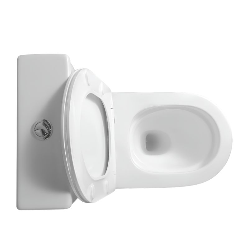 Kompakt Toilet med Virvelskyl og Lyddæmpet Sæde 66x36x80 cm Hvid