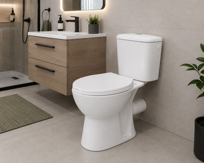 Toilet med skyllecisterne Crespo 67,5x38,5x72,5 cm Hvid
