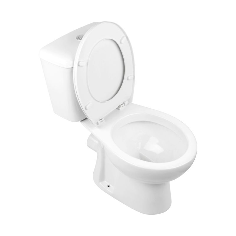 Kompakt Toilet Flow med Sæde Hvid 67,5x38,5x72,5 cm