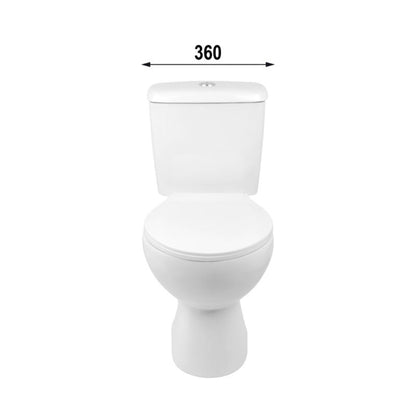 Kompakt Toilet Flow med Plastsæde Hvid 3/6L 67,5x38,5x72,5 cm