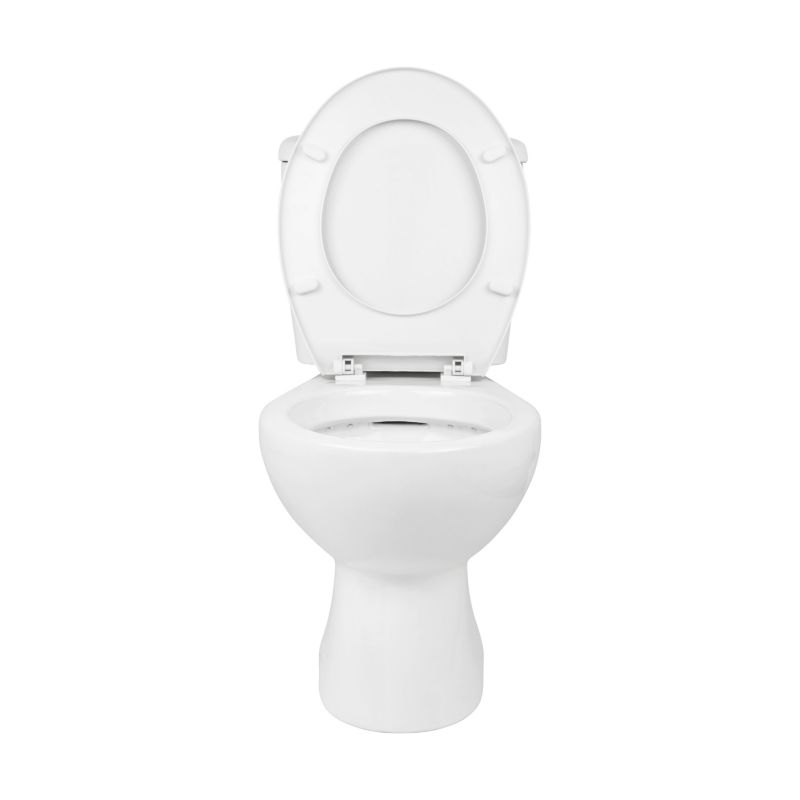 Kompakt Toilet Flow med Sæde Hvid 67,5x38,5x72,5 cm