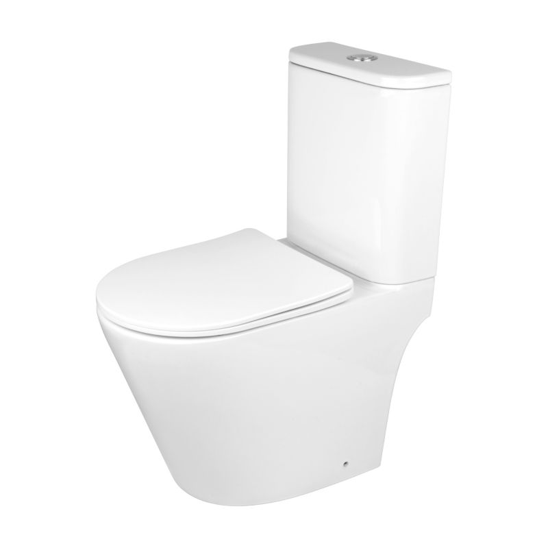 Gulvstående toilet Tresso 62x37x80,5 cm Hvid Rimless | 5901912832961