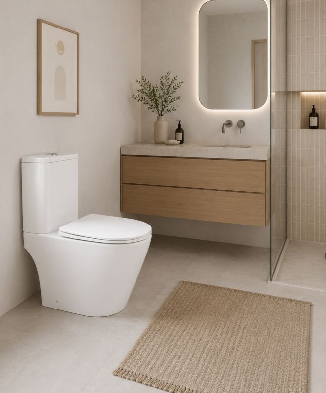Gulvstående toilet Tresso 62x37x80,5 cm Hvid Rimless | 5901912832961