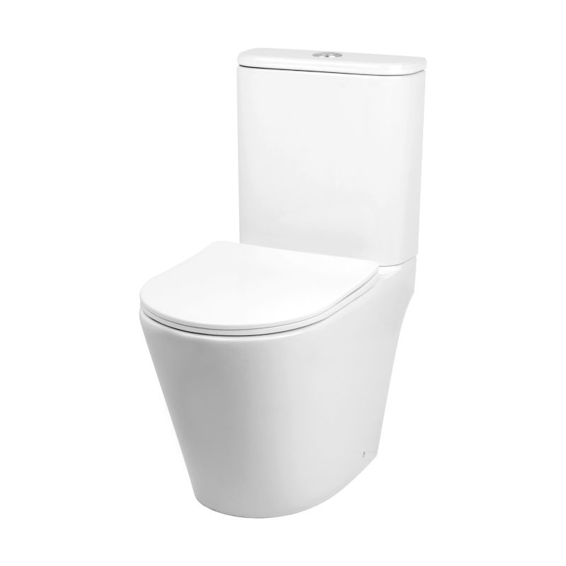 Gulvstående toilet Tresso 62x37x80,5 cm Hvid Rimless | 5901912832961