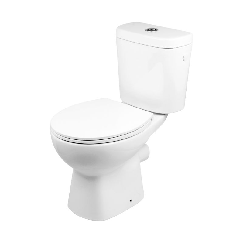Kompakt Toilet Twist Hvid Uden Bræmme 67x37x76 cm 5901912878440