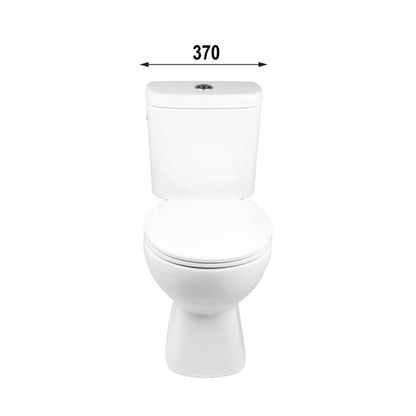 Kompakt Toilet Twist Wirowy Uden Kant Hvid 67x37x76 cm