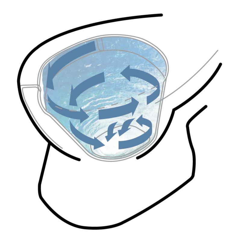 Kompakt Toilet Twist Wirowy Uden Kant Hvid 67x37x76 cm