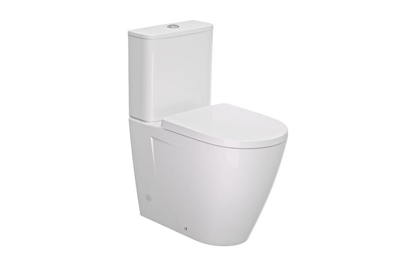 Kompakt Toilet Atis Hvid 60,3x37,5x75,5 cm med Blødt Lukkende Sæde