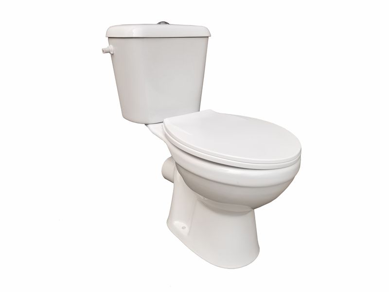 Kompakt Toilet Tapia Uden Kant med PP-Sæde Hvid Vandret Afløb 5063022580511