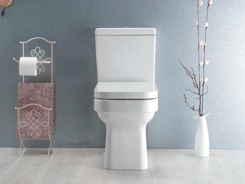 Kompakt Toilet med Bidetfunktion 34,5x62x76,5 cm Hvid Vandret Afløb