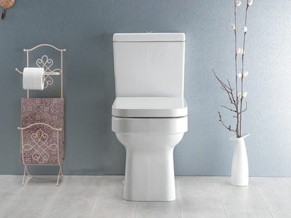 Kompakt Toilet med Bidetfunktion 34,5x62x76,5 cm Hvid Vandret Afløb