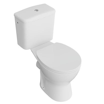 Kompakt Toilet Zumi Uden Kant 66x37,5x73 cm Hvid med Antimikrobiel Overflade