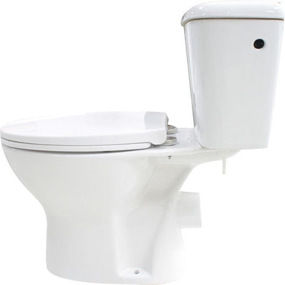 Kompakt Toilet Zumi Uden Kant 66x37,5x73 cm Hvid med Antimikrobiel Overflade
