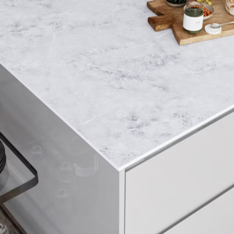 Kompaktbordplade 62x300 cm 12 mm Statuario Marmor